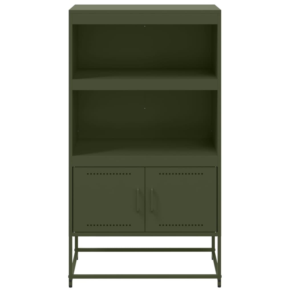 Image Buffet haut vert olive 68,5x38,5x123,5 cm acier | Xios Store SNC vidaXL Xios Store SNC