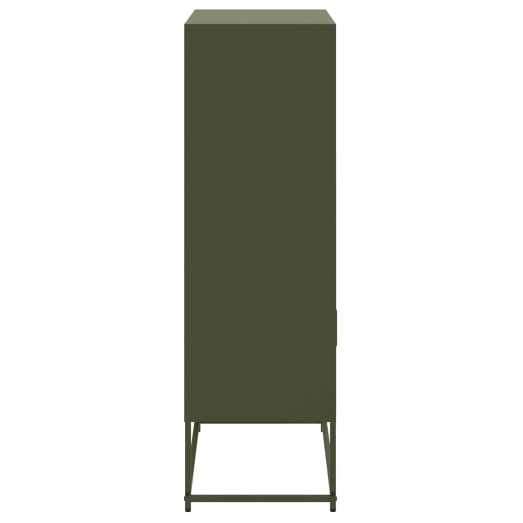 Image Buffet haut vert olive 68,5x38,5x123,5 cm acier | Xios Store SNC vidaXL Xios Store SNC