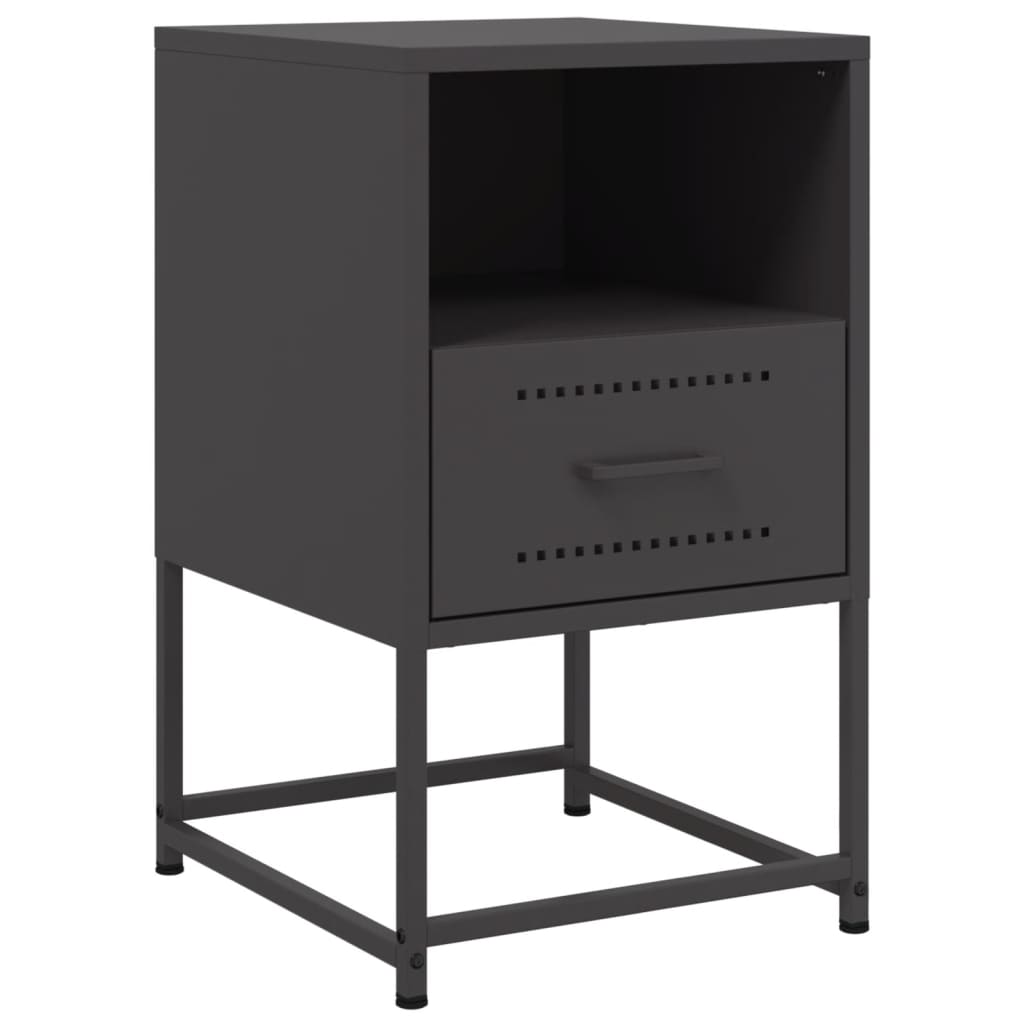 Table de chevet noir 36x39x60,5 cm acier Tables de chevet vidaXL   