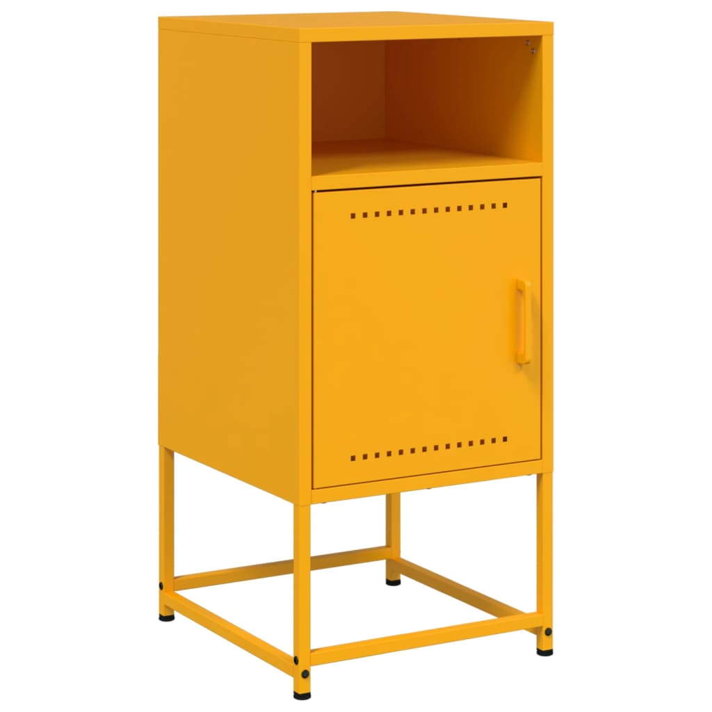 Tables de chevet 2 pcs jaune moutarde 36x39x78 cm acier Tables de chevet vidaXL   