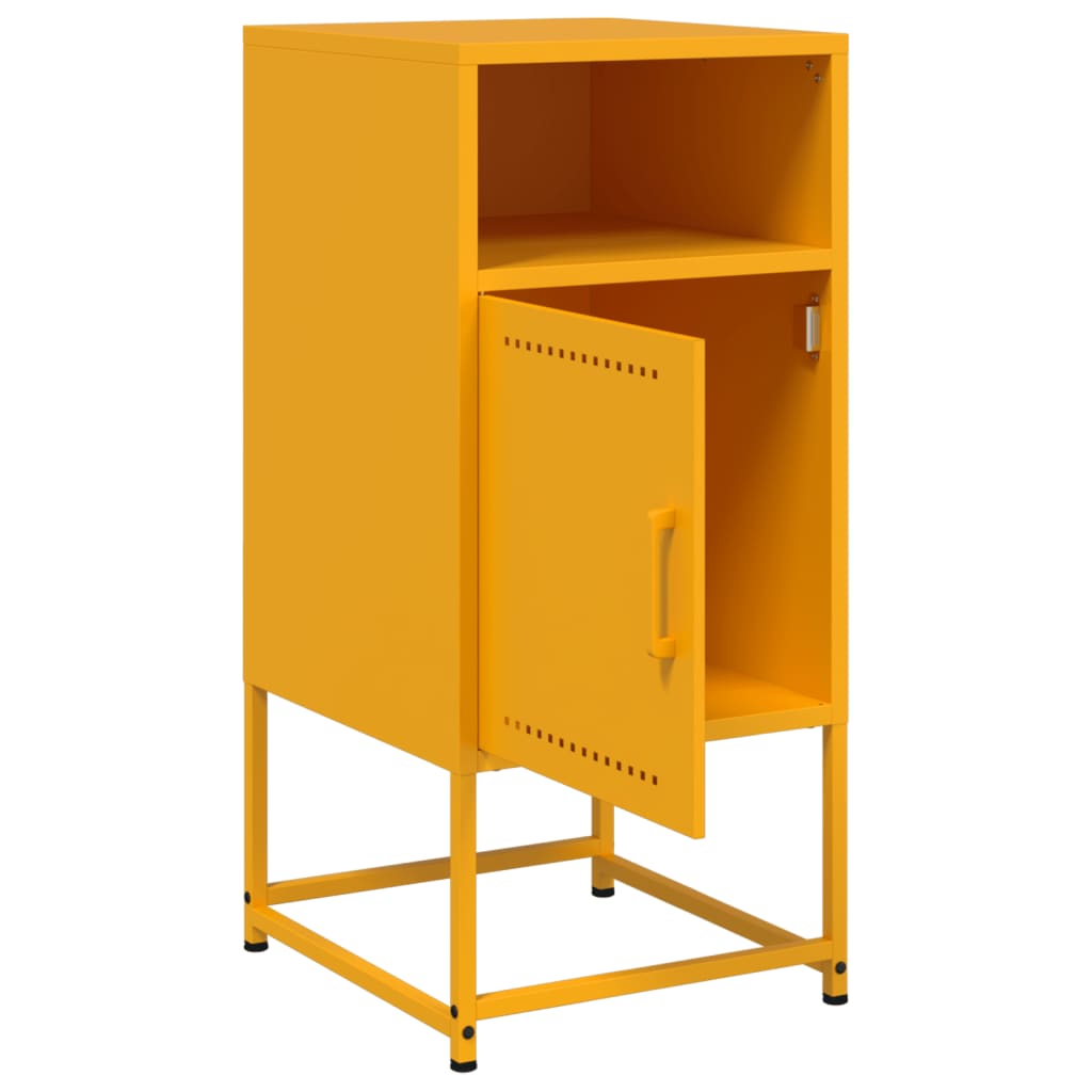 Tables de chevet 2 pcs jaune moutarde 36x39x78 cm acier Tables de chevet vidaXL   