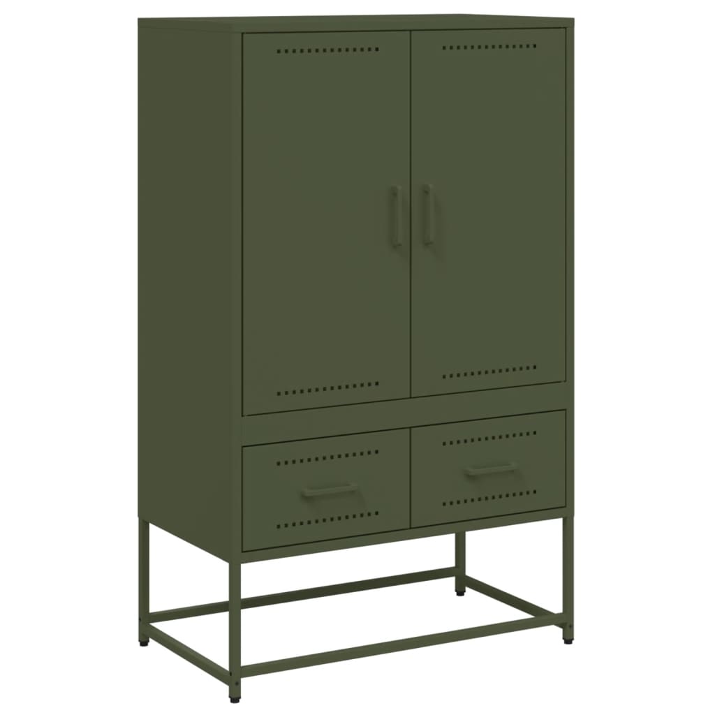 Image Buffet haut vert olive 68x39x111,5 cm acier laminé à froid | Xios Store SNC vidaXL Xios Store SNC