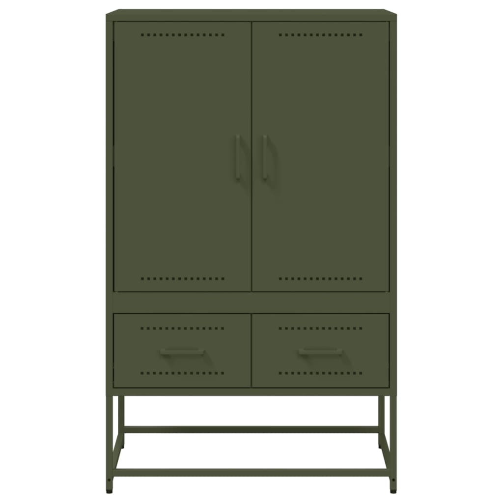 Image Buffet haut vert olive 68x39x111,5 cm acier laminé à froid | Xios Store SNC vidaXL Xios Store SNC