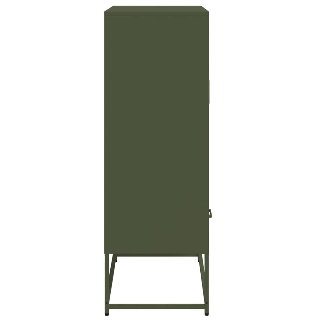 Image Buffet haut vert olive 68x39x111,5 cm acier laminé à froid | Xios Store SNC vidaXL Xios Store SNC