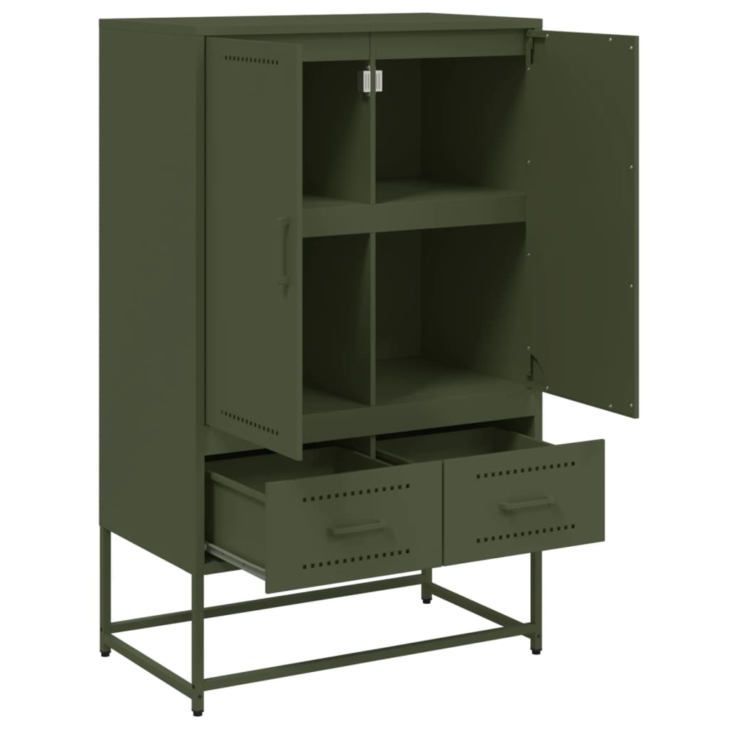 Image Buffet haut vert olive 68x39x111,5 cm acier laminé à froid | Xios Store SNC vidaXL Xios Store SNC