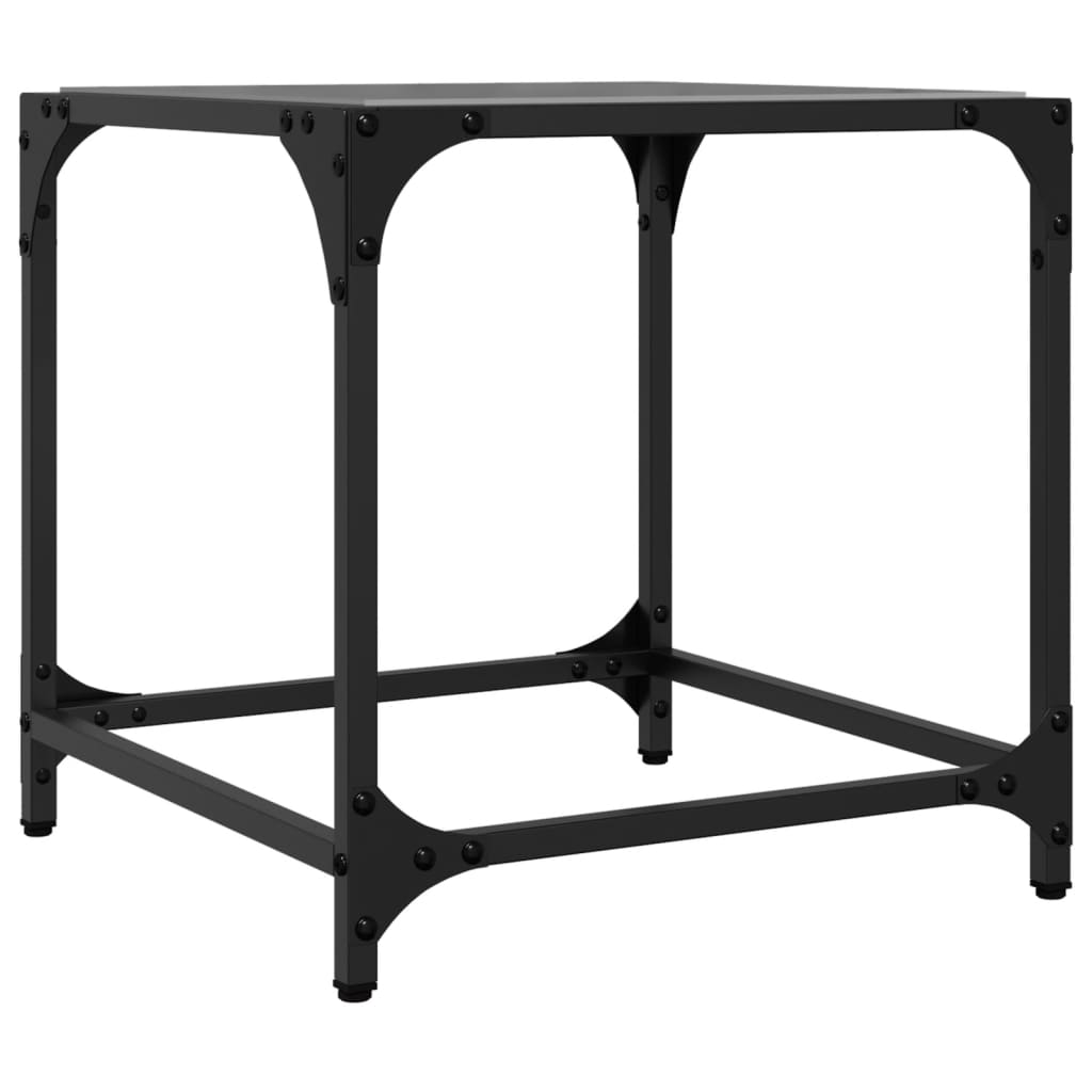 Tables basses avec dessus en verre noir 2 pcs 40x40x40 cm acier Tables basses vidaXL   