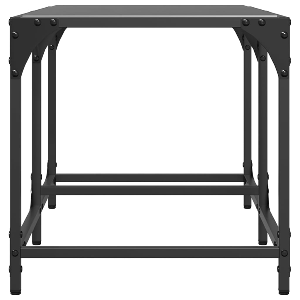 Table basse avec dessus en verre noir 78,5x40x40 cm acier Tables basses vidaXL   