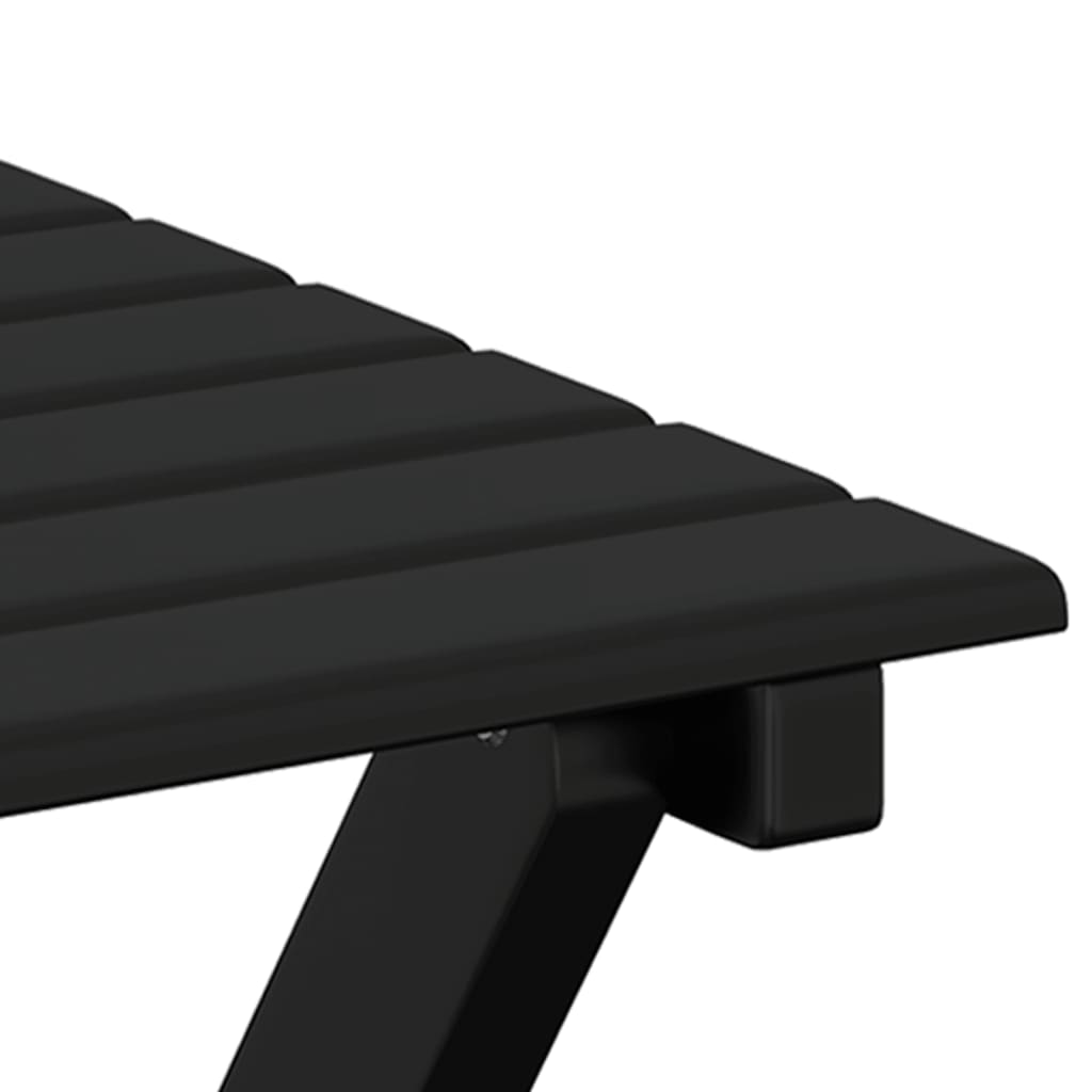 Image Chaise à bascule avec table pliable noir bois massif peuplier | Xios Store SNC vidaXL Xios Store SNC