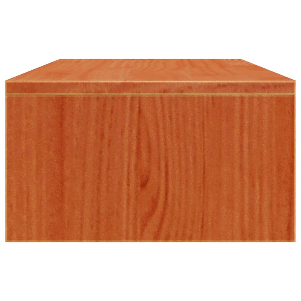 Support de moniteur marron miel 50x27x15 cm bois de pin solide Meubles TV vidaXL   