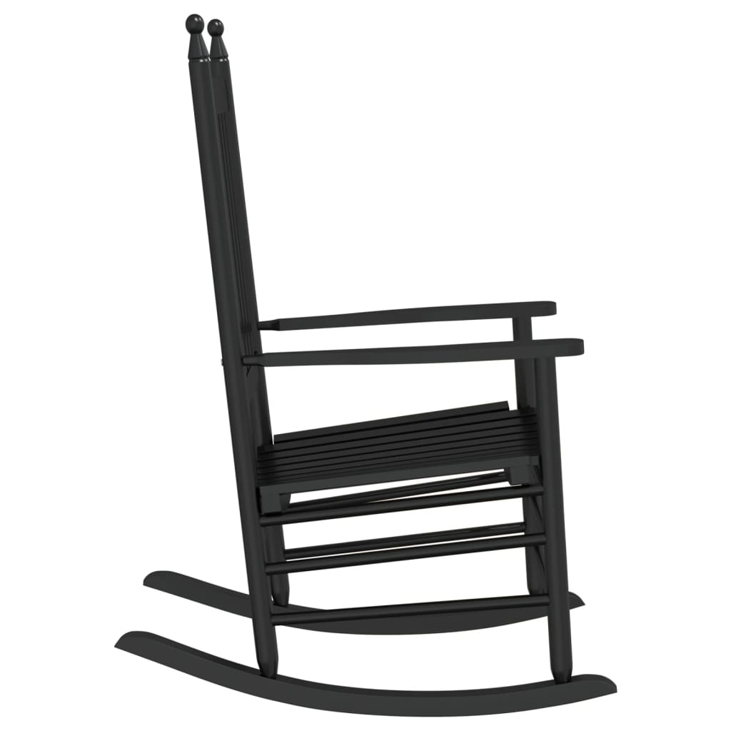 Image Chaise à bascule avec siège incurvé noir peuplier massif | Xios Store SNC vidaXL Xios Store SNC