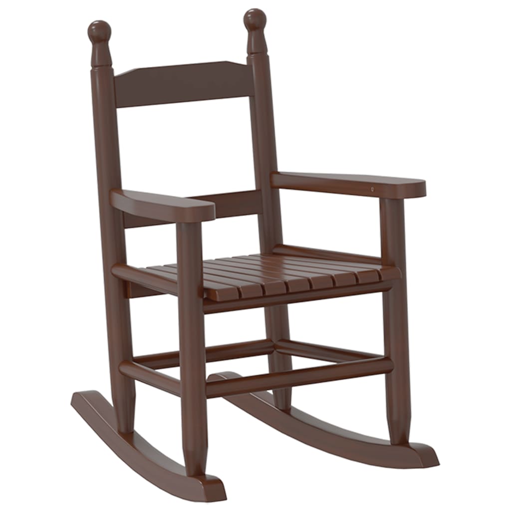 Image Chaise à bascule enfants marron bois de peuplier massif | Xios Store SNC vidaXL Xios Store SNC