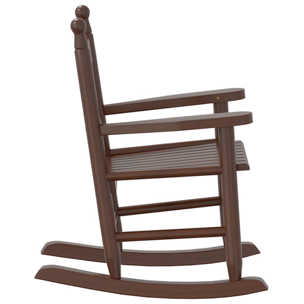 Image Chaise à bascule enfants marron bois de peuplier massif | Xios Store SNC vidaXL Xios Store SNC