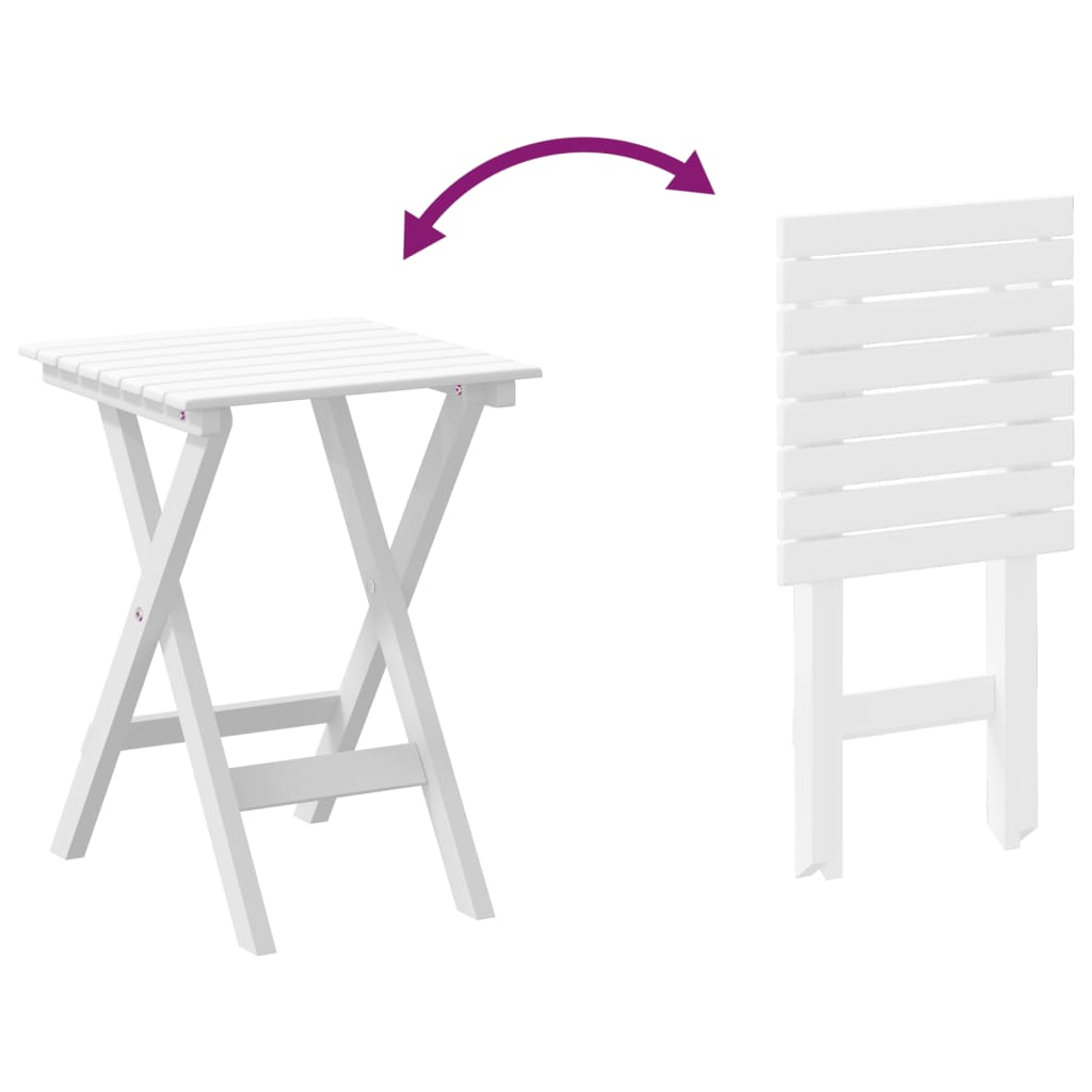 Image Chaises à bascule lot de 2 table pliable blanc massif peuplier | Xios Store SNC vidaXL Xios Store SNC