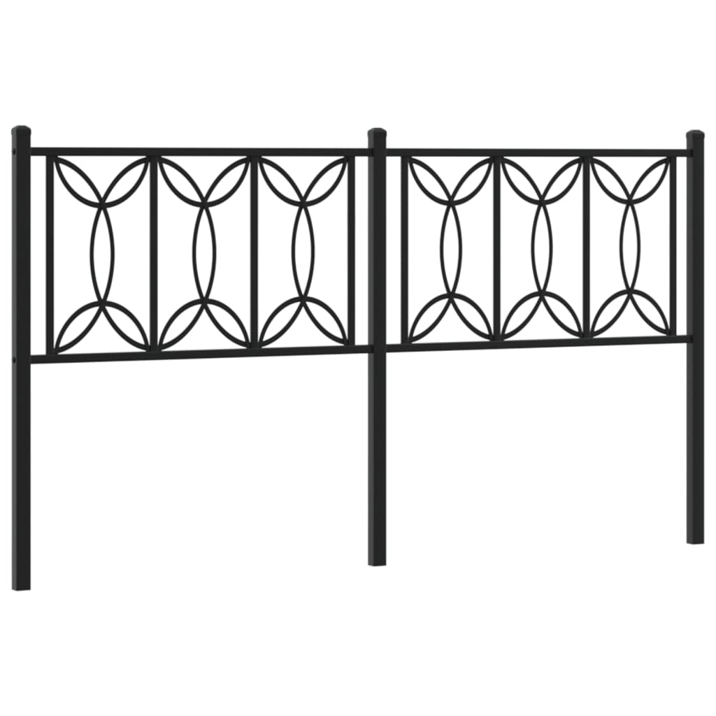 Tête de lit métal noir 150 cm Têtes et pieds de lit vidaXL   