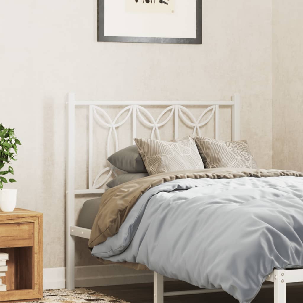 Tête de lit métal blanc 75 cm Têtes et pieds de lit vidaXL   