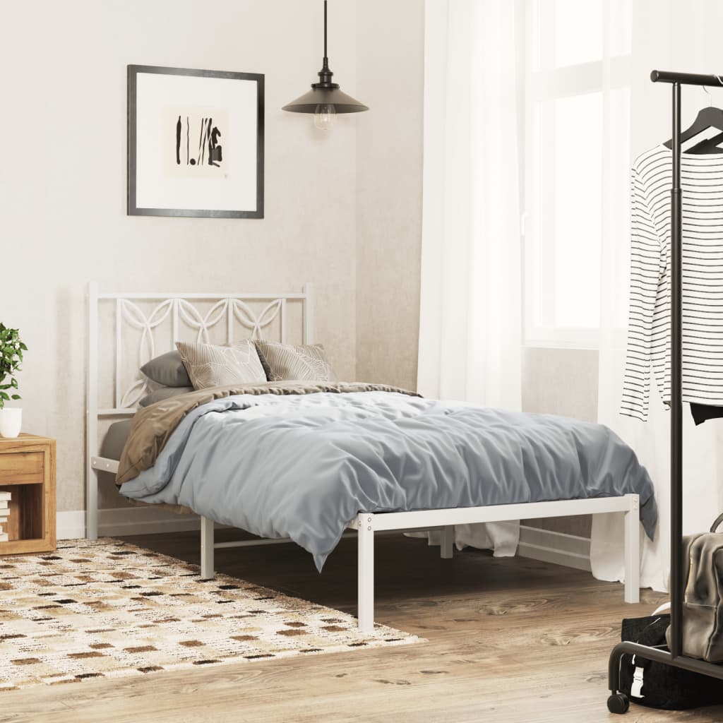 Tête de lit métal blanc 90 cm Têtes et pieds de lit vidaXL   