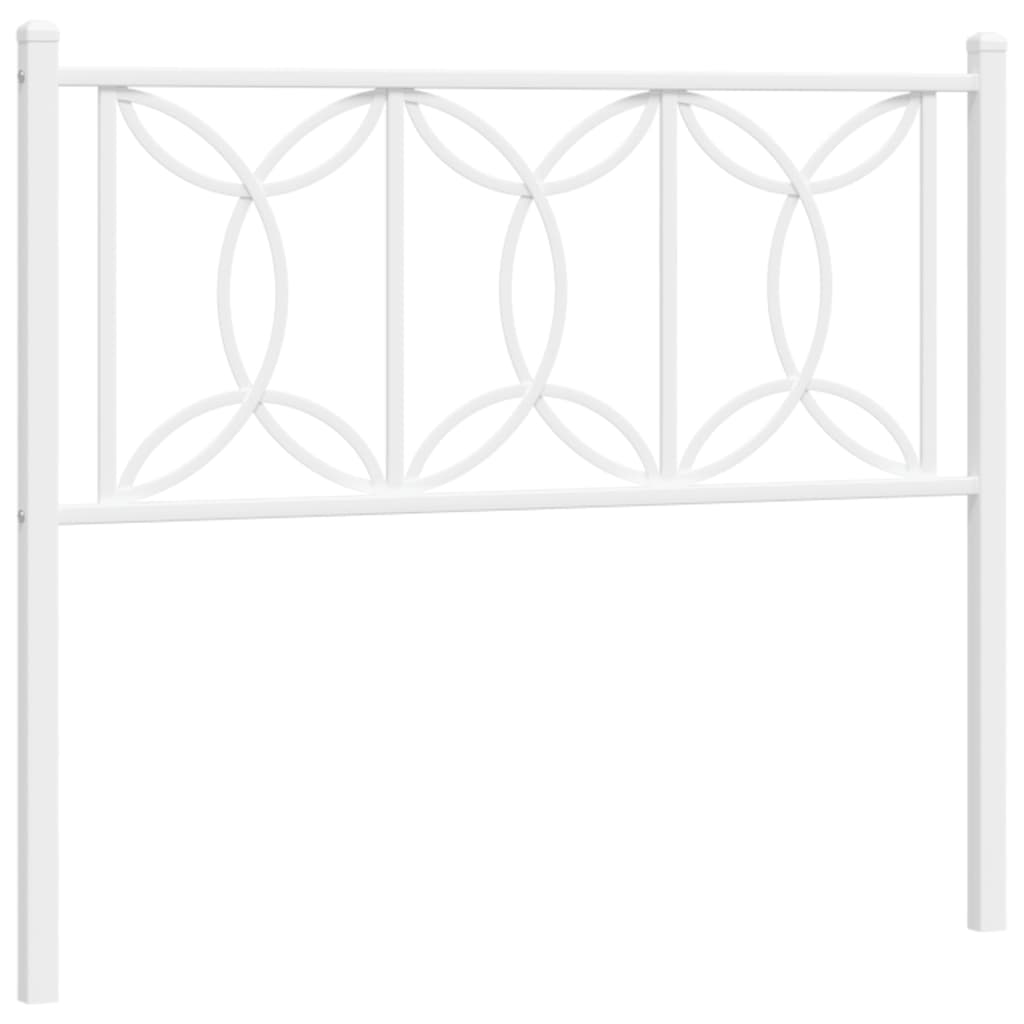 Tête de lit métal blanc 100 cm Têtes et pieds de lit vidaXL   