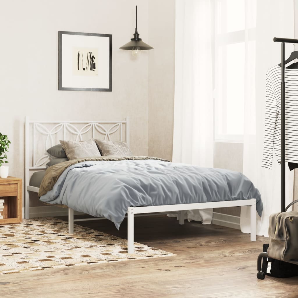 Tête de lit métal blanc 100 cm Têtes et pieds de lit vidaXL   