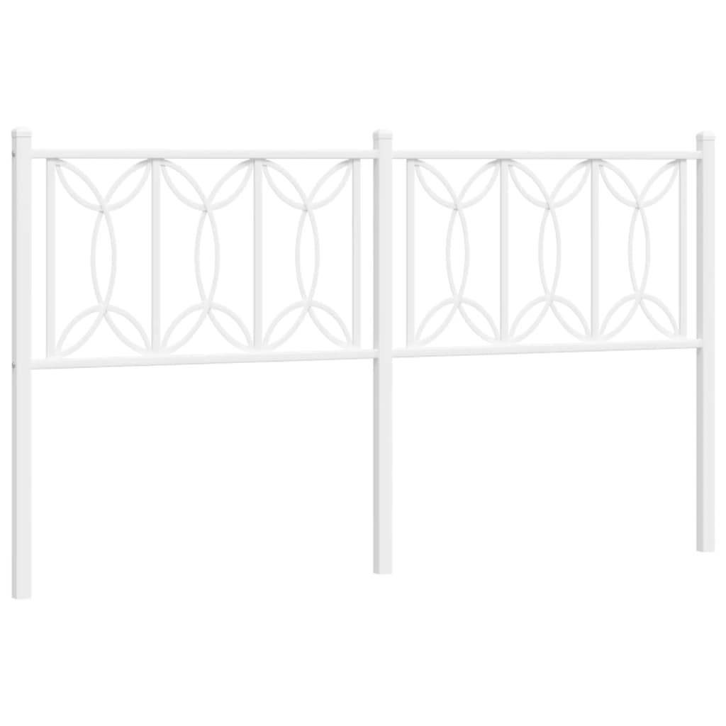 Tête de lit métal blanc 160 cm Têtes et pieds de lit vidaXL   