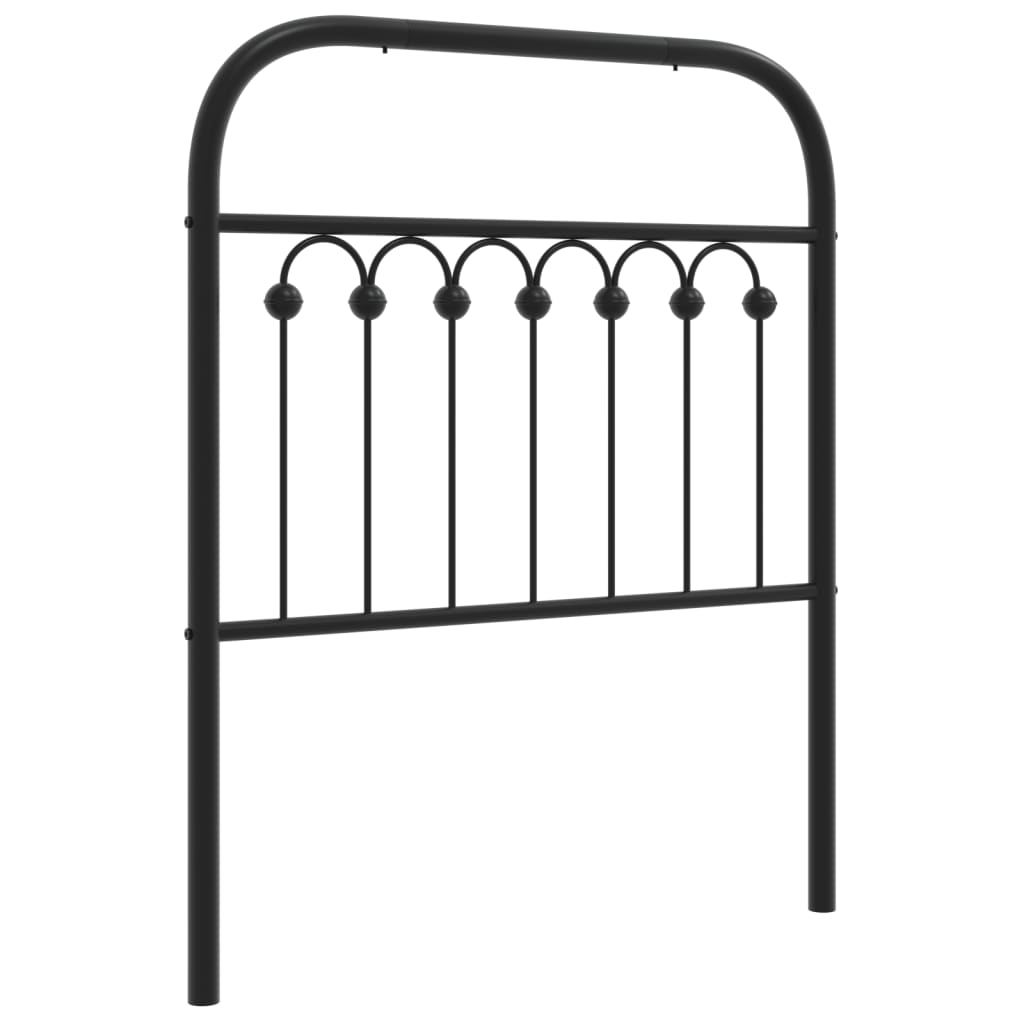 Tête de lit métal noir 75 cm Têtes et pieds de lit vidaXL   