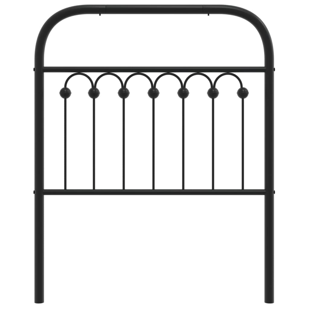 Tête de lit métal noir 75 cm Têtes et pieds de lit vidaXL   