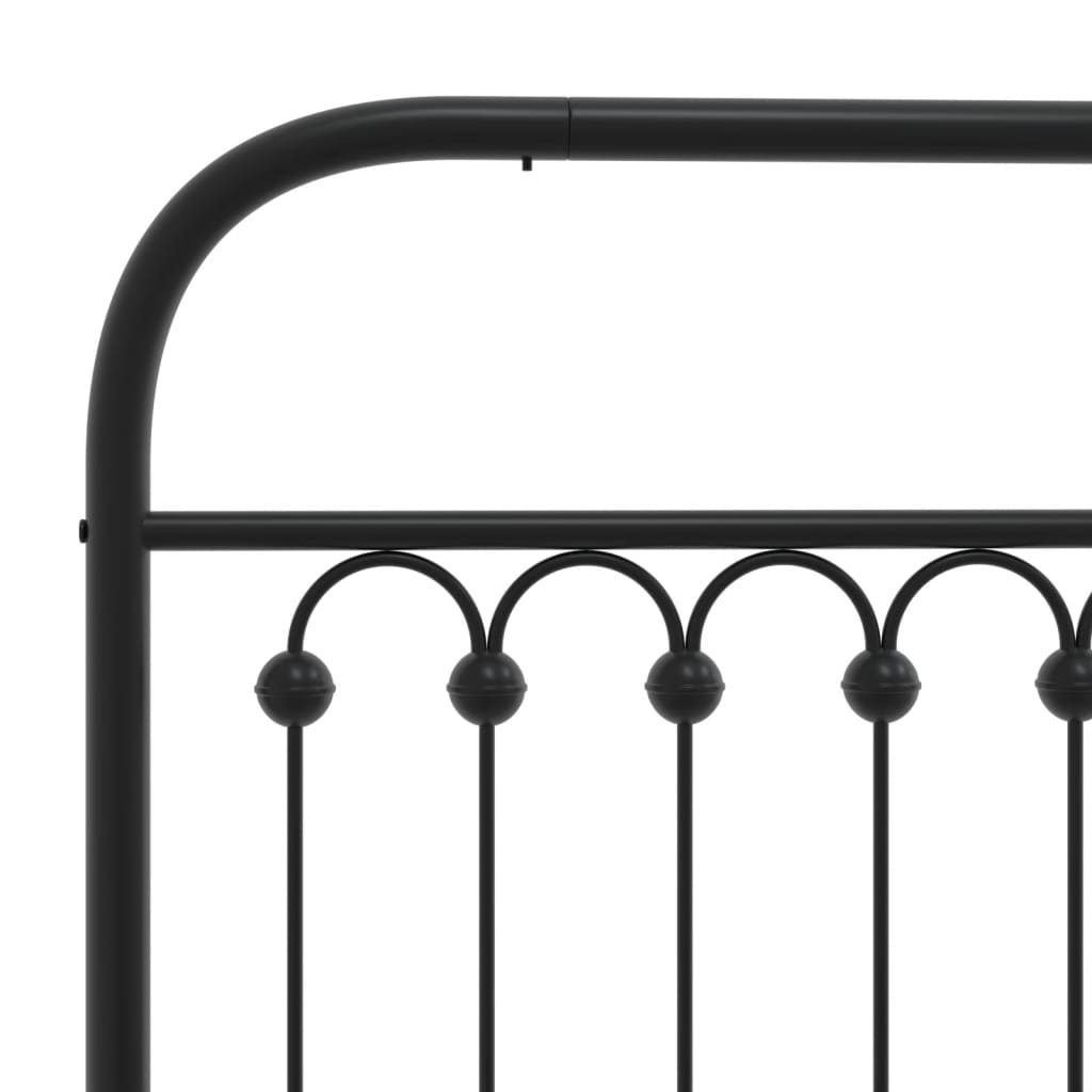 Tête de lit métal noir 75 cm Têtes et pieds de lit vidaXL   