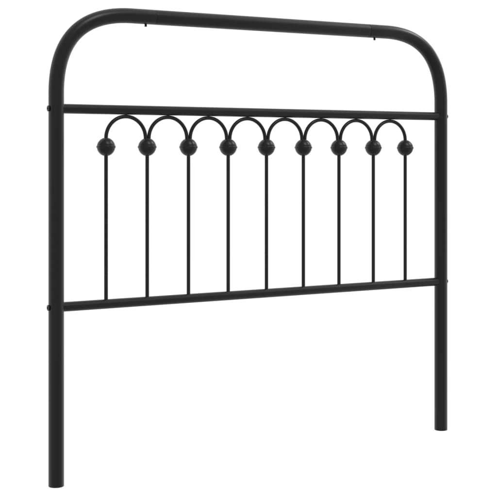 Tête de lit métal noir 100 cm Têtes et pieds de lit vidaXL   