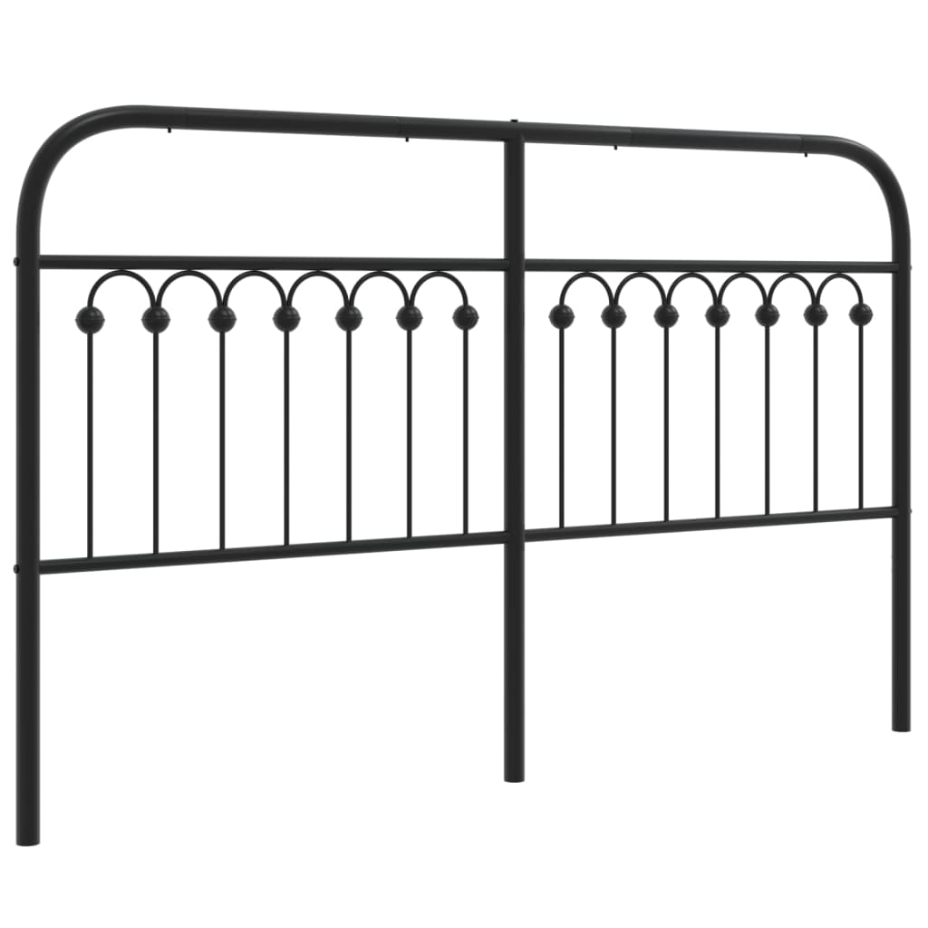 Tête de lit métal noir 150 cm Têtes et pieds de lit vidaXL   