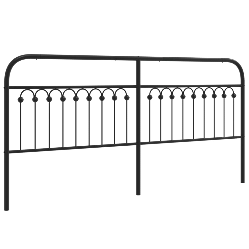 Tête de lit métal noir 193 cm Têtes et pieds de lit vidaXL   