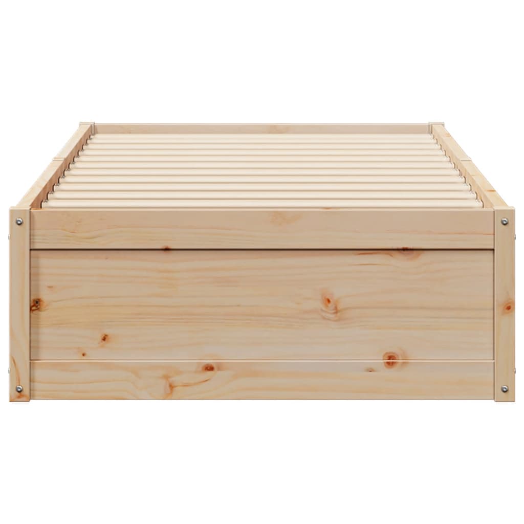 Cadre de lit 90x190 cm Bois de pin massif Lits & cadres de lit vidaXL   