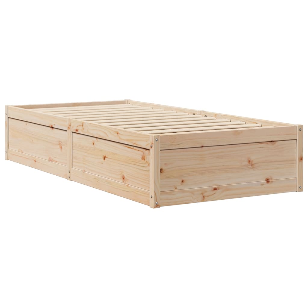 Cadre de lit 90x190 cm Bois de pin massif Lits & cadres de lit vidaXL   