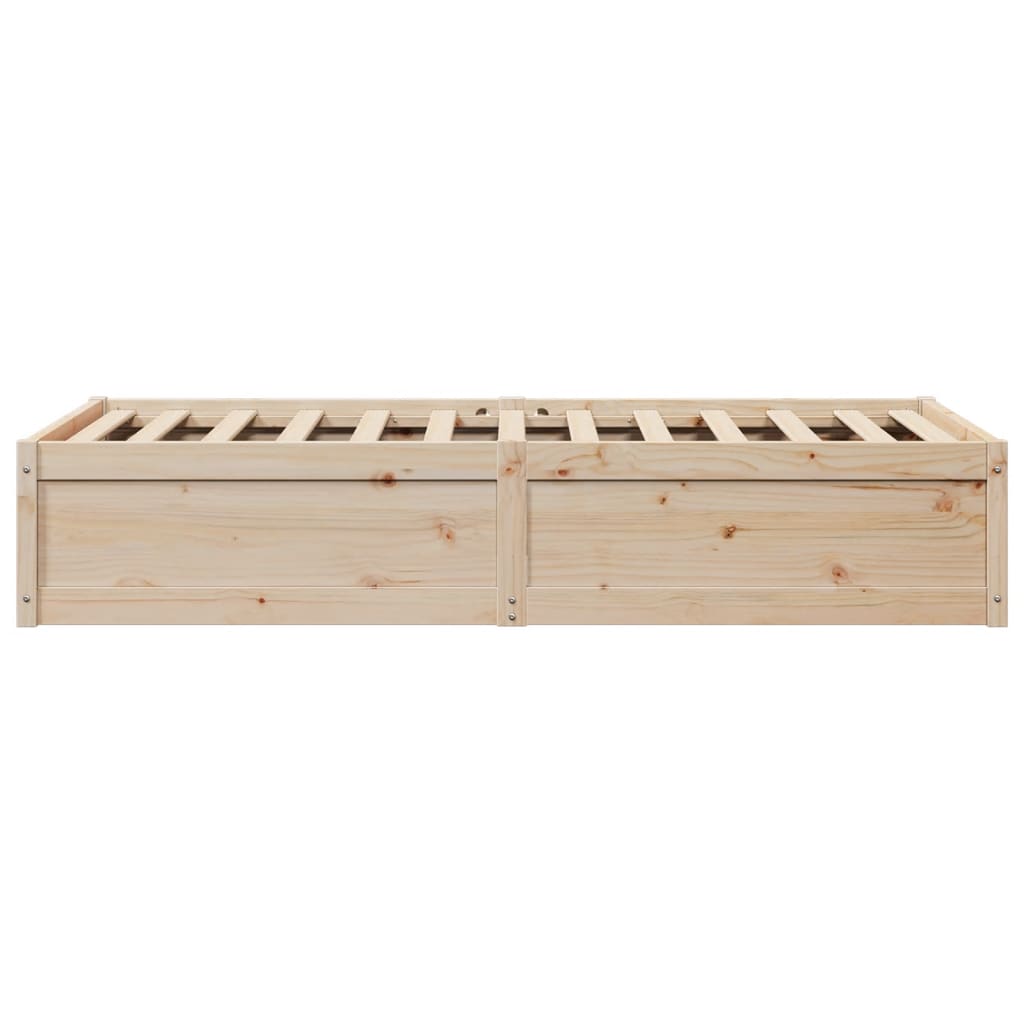 Cadre de lit 75x190 cm Bois de pin massif Lits & cadres de lit vidaXL   