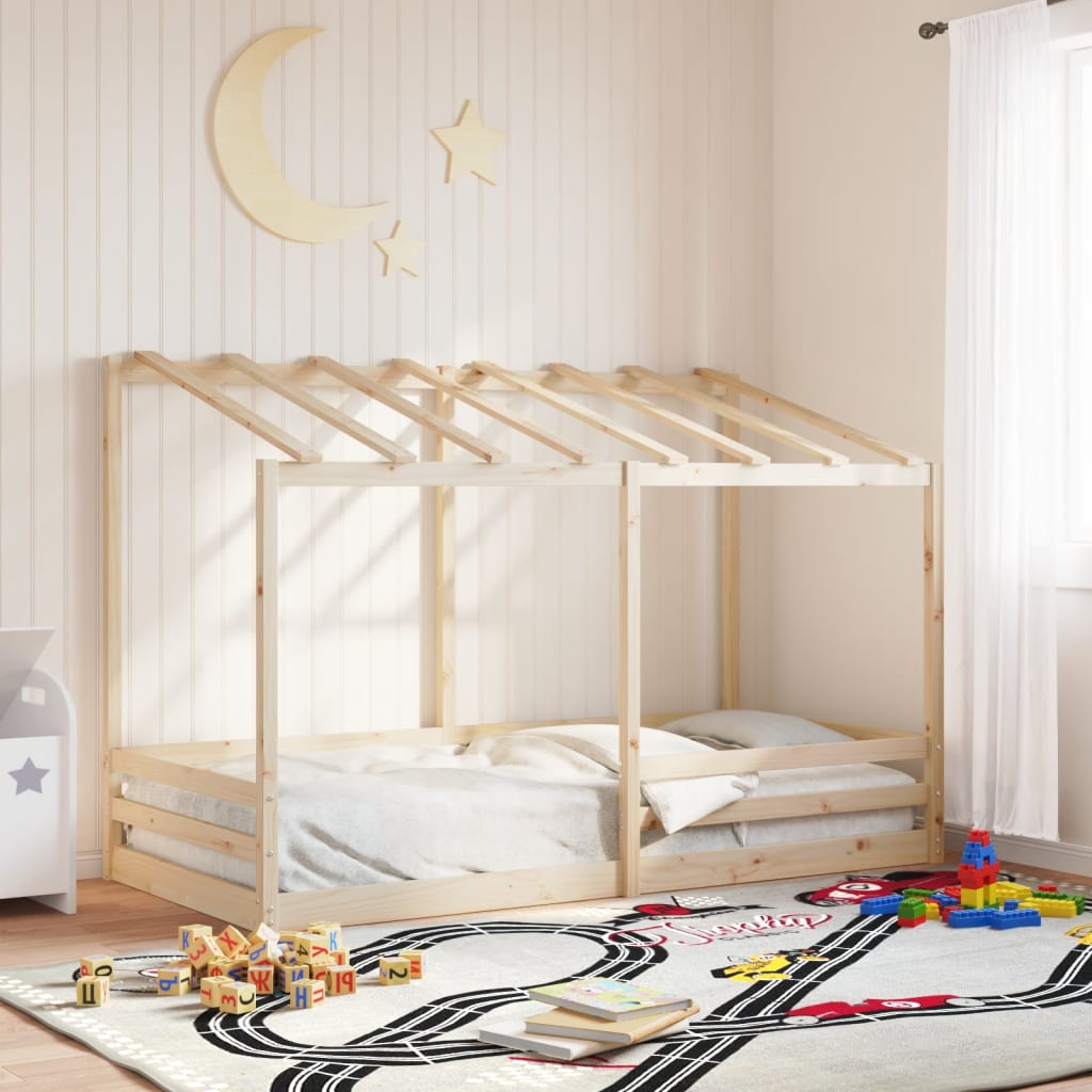 Lit pour enfants avec toit 100x200 cm bois de pin massif Lits & cadres de lit vidaXL   