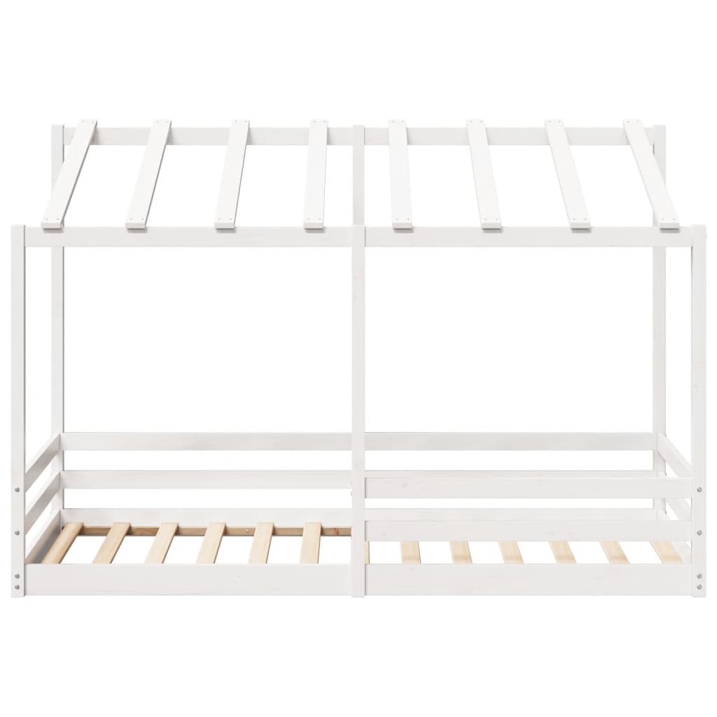 Lit pour enfants avec toit blanc 100x200 cm bois de pin massif Lits & cadres de lit vidaXL   