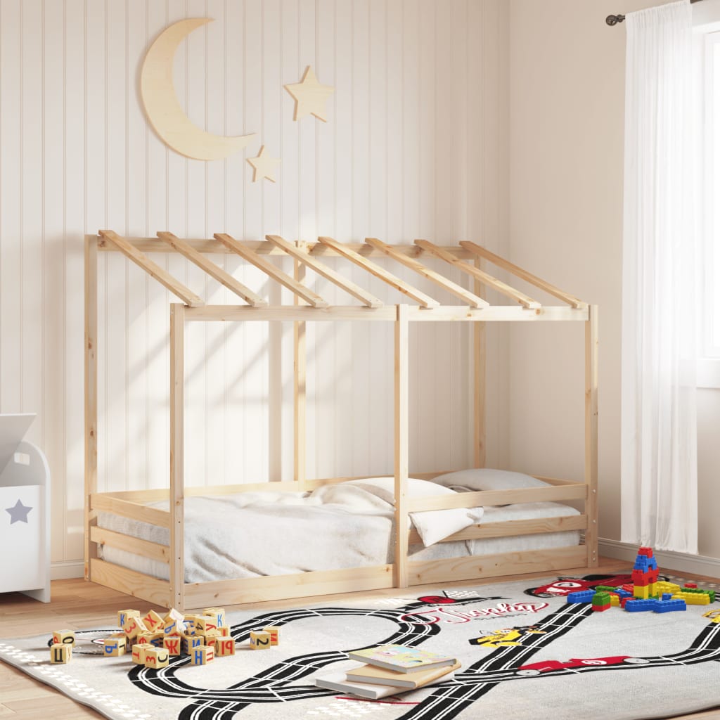 Lit pour enfants avec toit 90x190 cm bois massif de pin Lits & cadres de lit vidaXL   