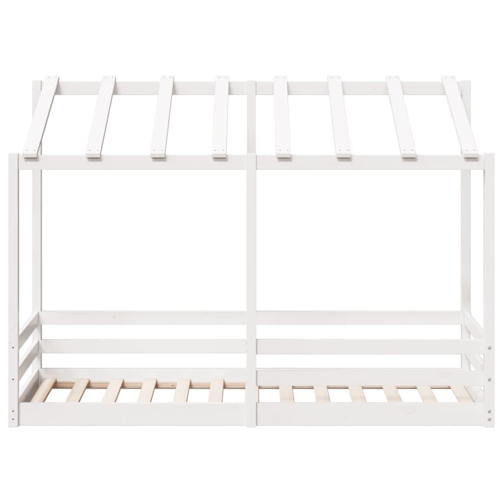 Lit pour enfants avec toit blanc 90x190 cm bois massif de pin Lits & cadres de lit vidaXL   