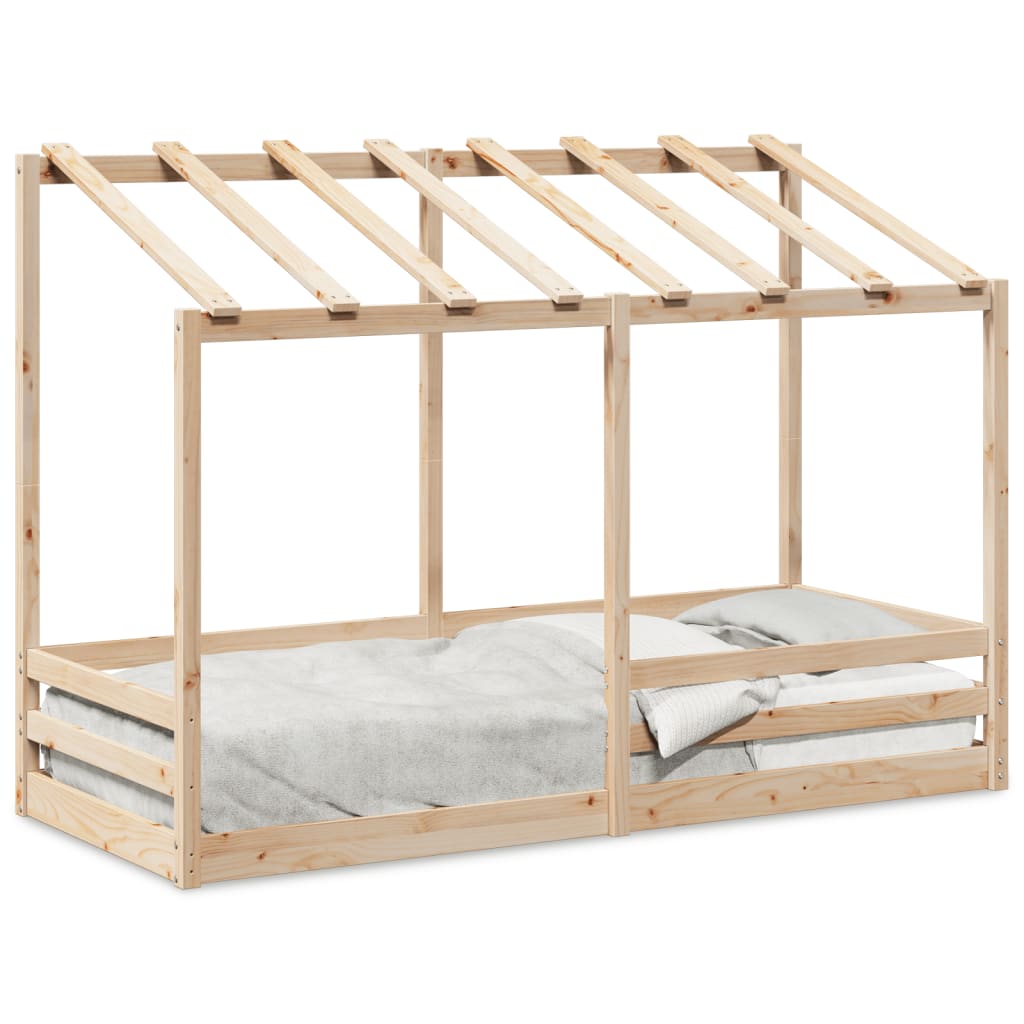 Lit pour enfants avec toit 75x190 cm bois massif de pin Lits & cadres de lit vidaXL   