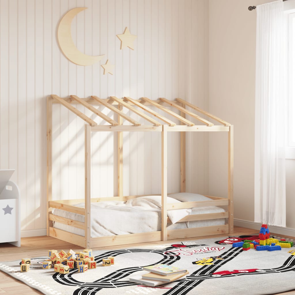 Lit pour enfants avec toit 80x160 cm bois massif de pin Lits & cadres de lit vidaXL   