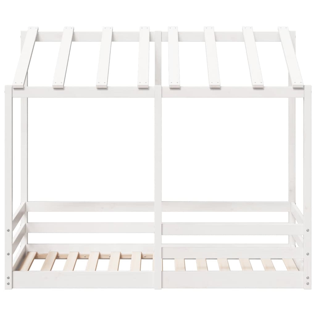 Lit pour enfants avec toit blanc 80x160 cm bois massif de pin Lits & cadres de lit vidaXL   