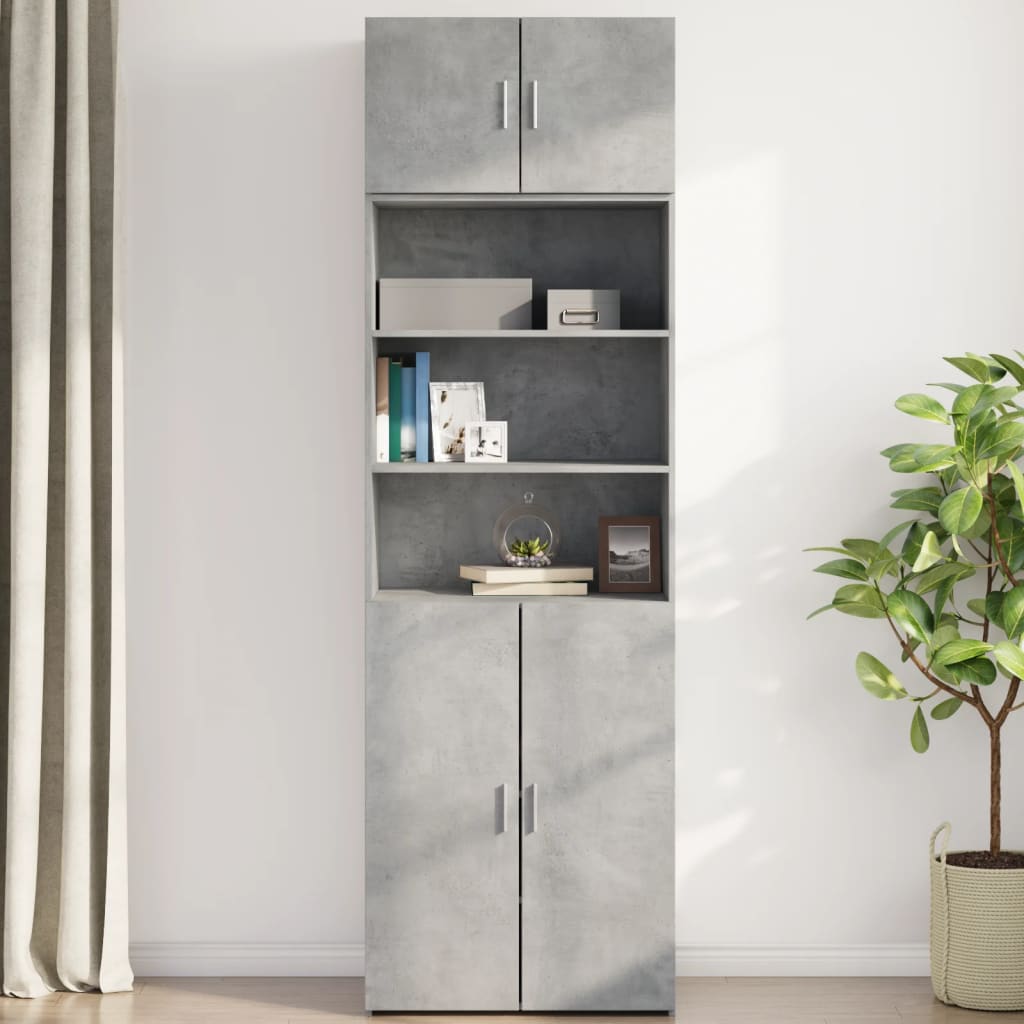 Image Armoire murale gris béton 70x42,5x40 cm bois d'ingénierie | Xios Store SNC vidaXL Xios Store SNC