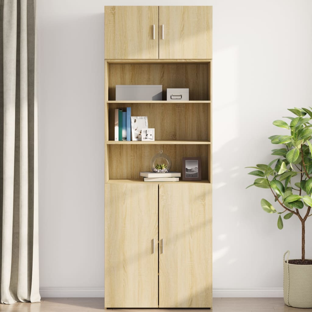 Image Armoire murale chêne sonoma 80x42,5x40 cm bois d'ingénierie | Xios Store SNC vidaXL Xios Store SNC