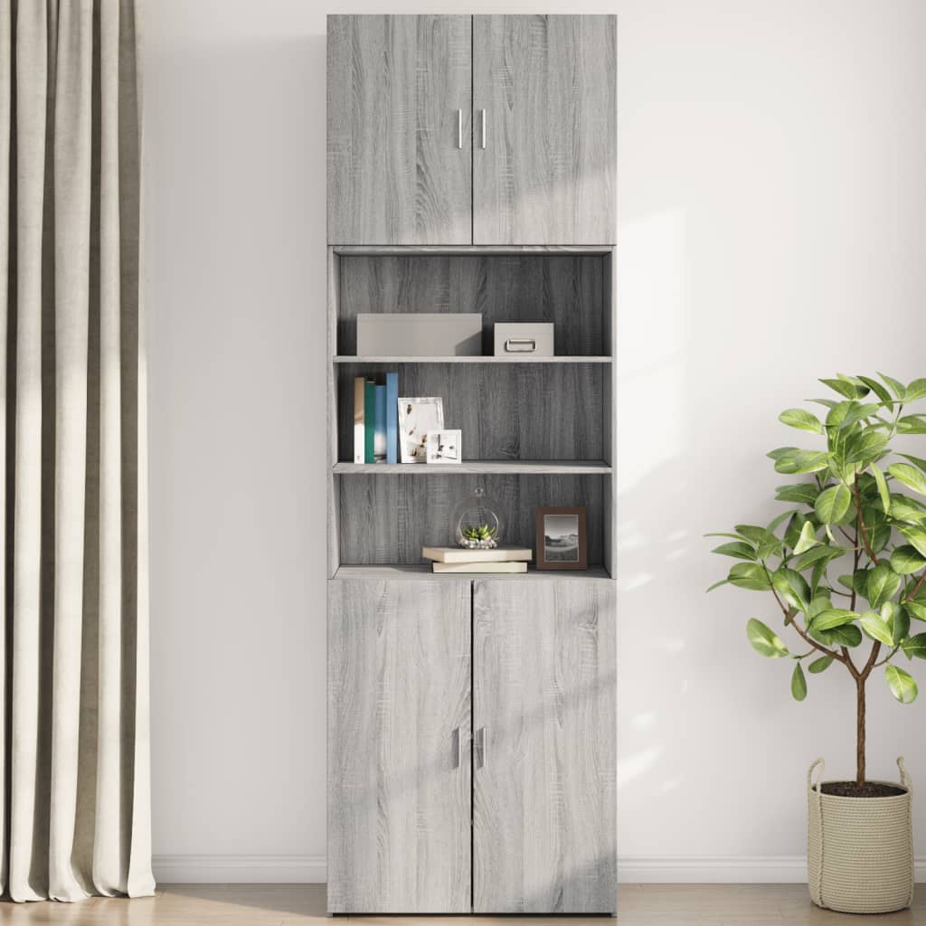 Image Armoire murale sonoma gris 80x42,5x64 cm bois d'ingénierie | Xios Store SNC vidaXL Xios Store SNC