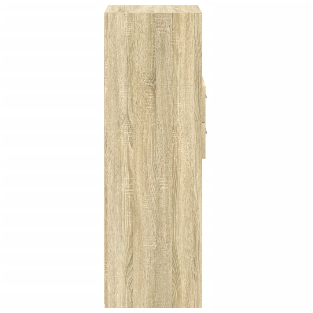 Image Buffet haut chêne sonoma 30x42,5x124 cm bois d'ingénierie | Xios Store SNC vidaXL Xios Store SNC