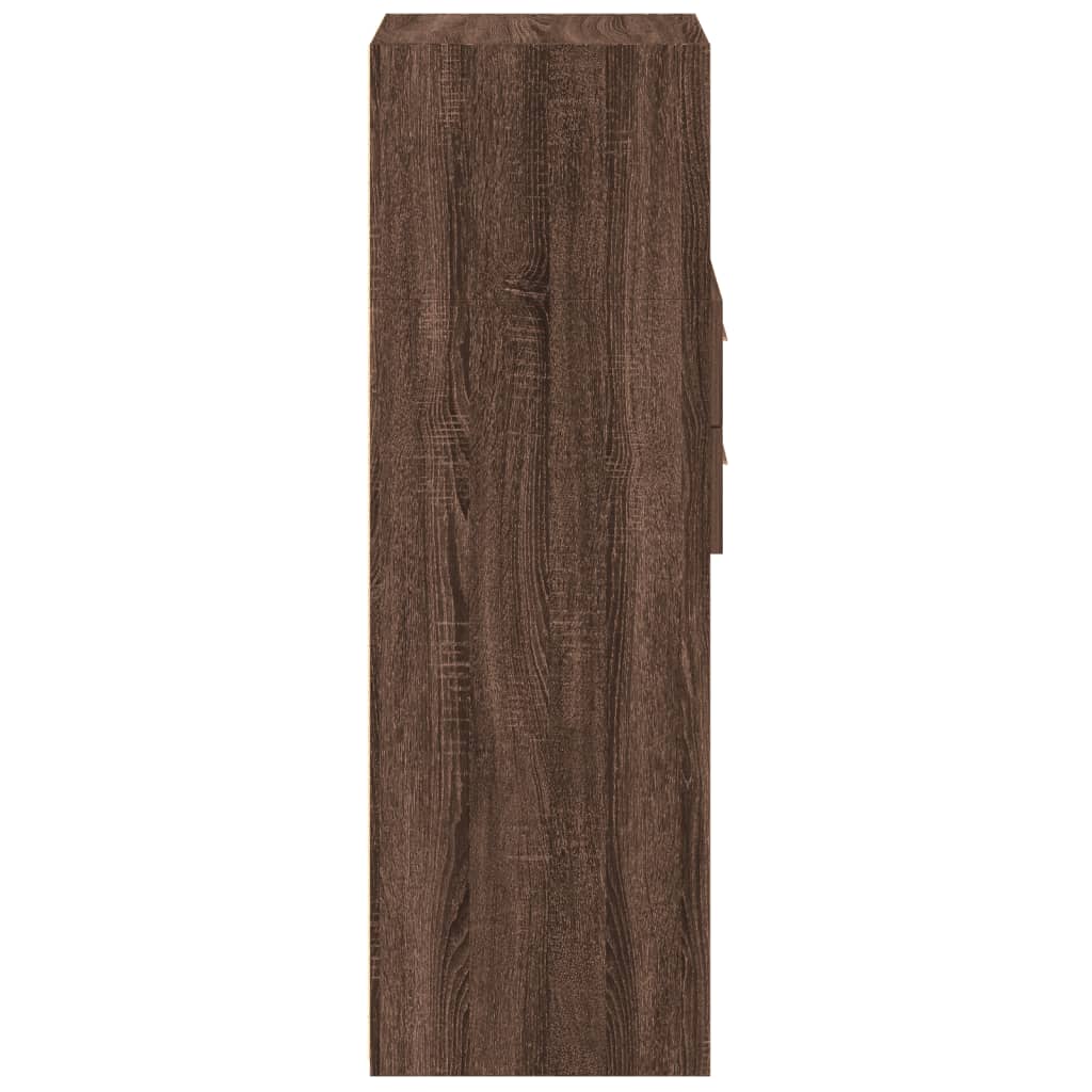 Image Buffet haut chêne marron 40x42,5x124 cm bois d'ingénierie | Xios Store SNC vidaXL Xios Store SNC