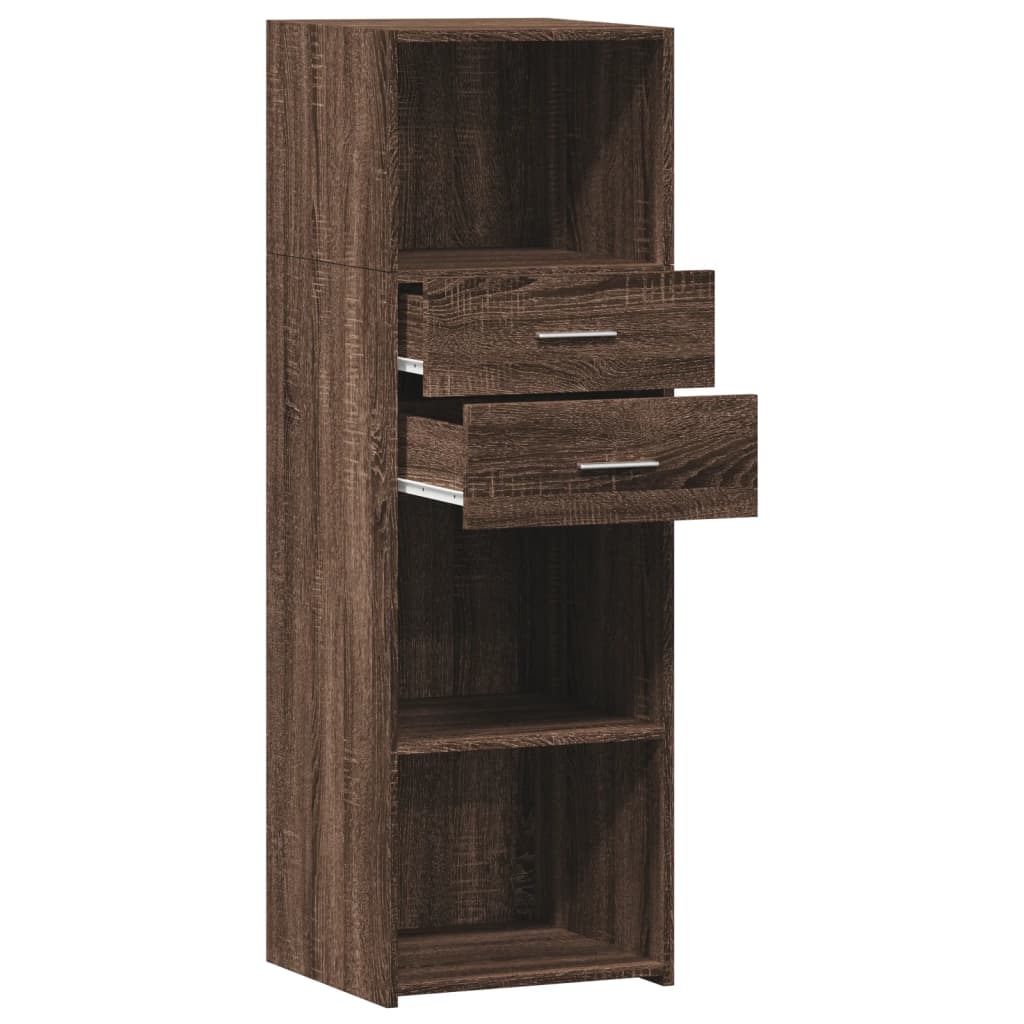 Image Buffet haut chêne marron 40x42,5x124 cm bois d'ingénierie | Xios Store SNC vidaXL Xios Store SNC