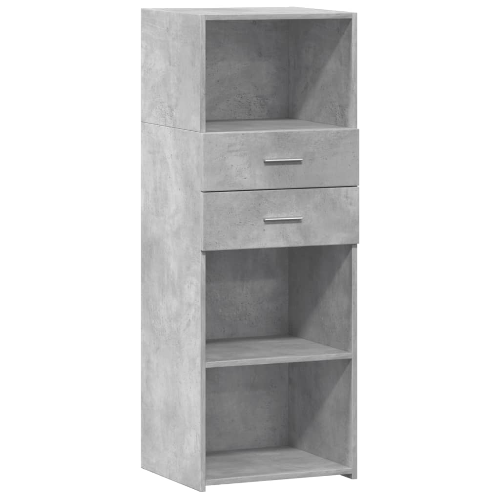 Image Buffet haut gris béton 45x42,5x124 cm bois d'ingénierie | Xios Store SNC vidaXL Xios Store SNC