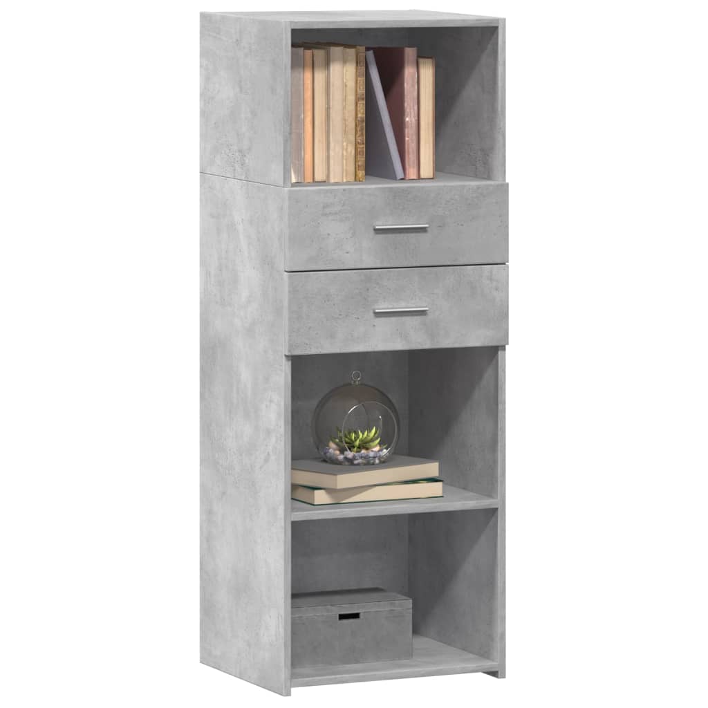 Image Buffet haut gris béton 45x42,5x124 cm bois d'ingénierie | Xios Store SNC vidaXL Xios Store SNC