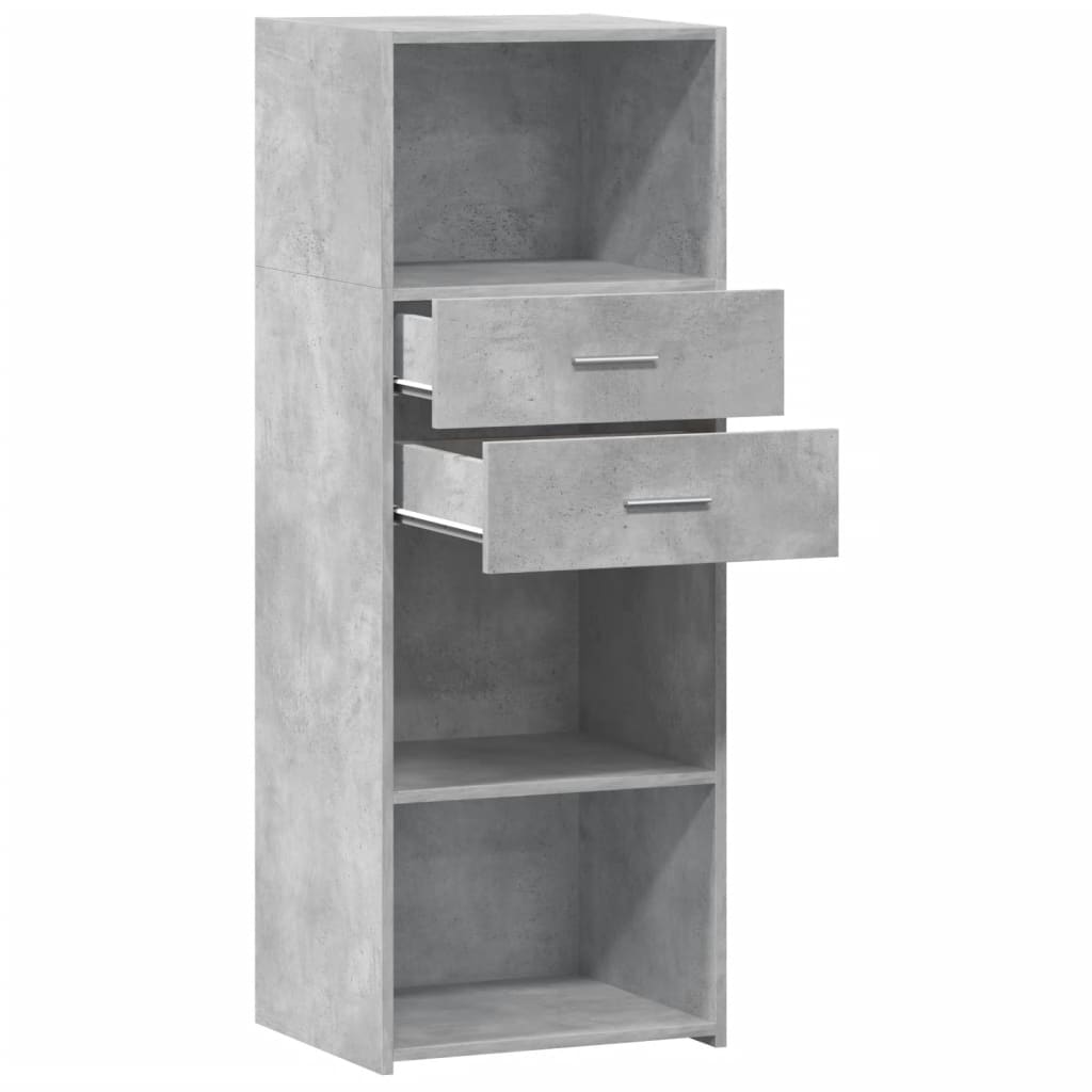 Image Buffet haut gris béton 45x42,5x124 cm bois d'ingénierie | Xios Store SNC vidaXL Xios Store SNC