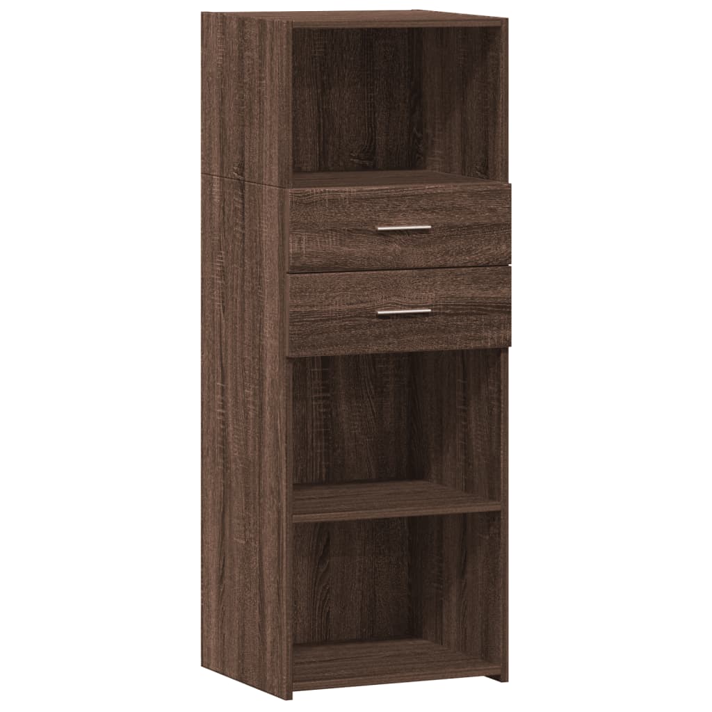 Image Buffet haut chêne marron 45x42,5x124 cm bois d'ingénierie | Xios Store SNC vidaXL Xios Store SNC