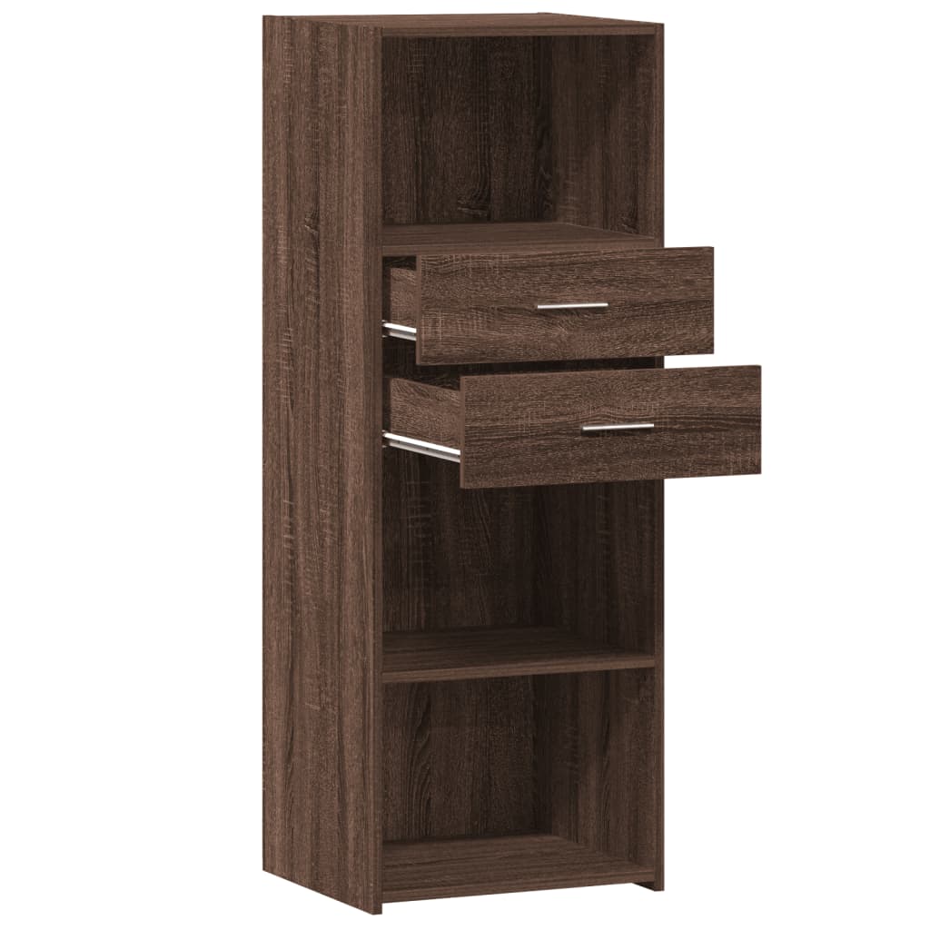 Image Buffet haut chêne marron 45x42,5x124 cm bois d'ingénierie | Xios Store SNC vidaXL Xios Store SNC